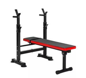 Press Banca Abdominal Reclinable Para Pesas Con Rack