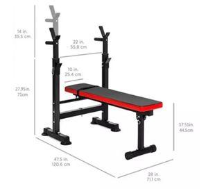 Press Banca Abdominal Reclinable Para Pesas Con Rack