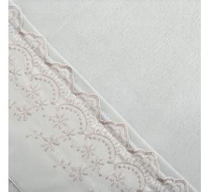 Juego de Sábanas Polar Lisa Broderie 1.5 Plazas / Gris – Mashini