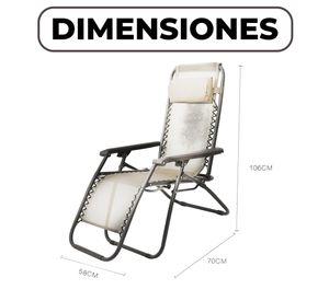 Silla Reposera Plegable Reforzada Playa Camping Terraza