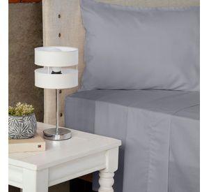 Jgo.Sábanas Polycotton 1.5 pl -144 hilos 3 piezas - Gris