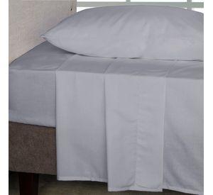 Jgo.Sábanas Polycotton 1.5 pl -144 hilos 3 piezas - Gris