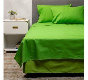 Cubrecolchon + Faldon + Sabana Verde King