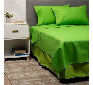 Cubrecolchon + Faldon + Sabana Verde King
