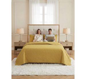 Cubrecama Quilt Verano King Delgado Texturizado Set Con Fundas a7