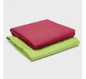 PACK 2 SABANAS ARTHOME VERDE + ROJO 1 PLAZA