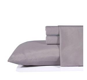 Sabanas Lisas Microfibra King 4P Nautica Home Gris Oscuro