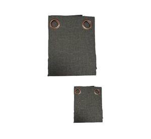 Cortina Lino Con Blackout Engomado Térmica 140x220 Gris Grafito