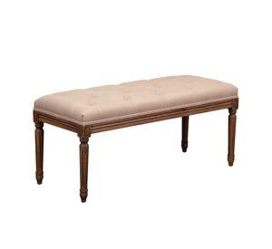 Banca Assam de madera de roble y tela