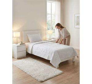 Cubrecama Quilt Verano Plaza y Media Bordado Floral Set Colcha Delgado a2