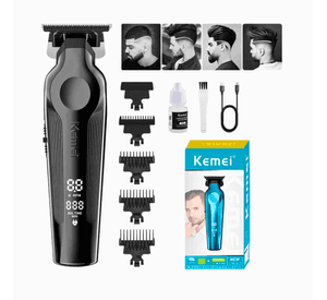 Combo Patillera Trimmer Kemei 264 Shever Kemei 1102 Color Negro