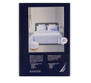 Sabanas  Microfibra  estampada 1. 5 pl 3P- Nautica Home- Celeste