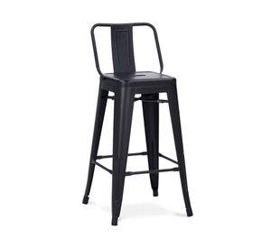 Taburete 67 asiento metal con respaldo Tolix negro Form Design