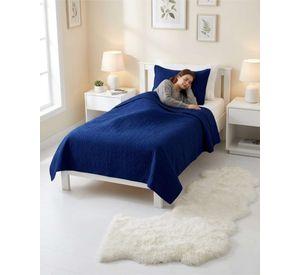 Cubrecama Quilt Verano Plaza y Media Delgado Texturizado Set Con Fundas a4
