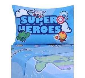 Juego Sábanass infantil Super Heroes plaza y media Mashini