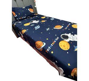 Set de Sábanas niña niño infantil 1 plaza Astronauta