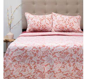 Sábanas de Polar Composé King / Hojas Coral Blanco – Doral