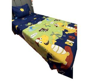 Set de Sábanas niña niño infantil plaza y media Dino