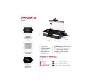 Parrilla eléctrica Thomas TH-224 1650W color negro