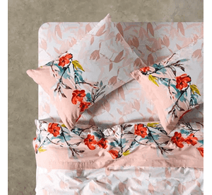 Sabanas af cannon 1 plaza 144 hilos diseño aqua rosada