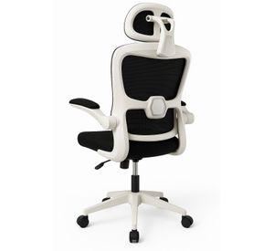 Silla Ergonómica Oficina Soporte Lumbar Ajustable Giratorio Blanco