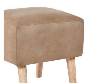 Pouf Burdeos Cuero Kentucky Beige