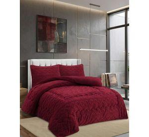 Juego de Cubrecama Sherpa con Relieve Trenzado 2 Plazas A05