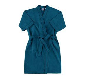 Bata Venus Azul Atlántico Terciopelo XL - 300g/m² - 100% Algodón