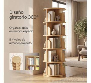 Homer Design Biblioteca Giratoria Librero Organizador Libros Alto 160cm Color Marrón