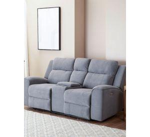 Sofá 2 Cuerpos Reclinable Eléctrico + Consola Gris Montana KM807LPWGR