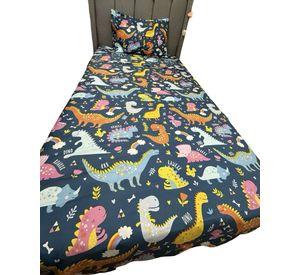 Set de Sábanas niña niño infantil plaza y media Dinosaurio