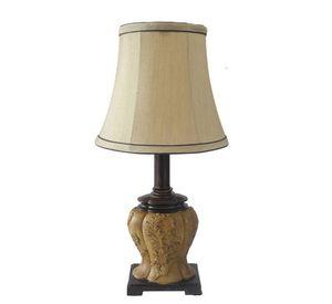 LÁMPARA SOBREMESA CLASICA CAFÉ ENVEJECIDA E14 1X60W