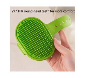 Cepillo Para Pelo De Mascotas Ajustable A La Mano Verde
