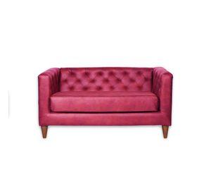 SOFA BRESCIA 2C CUERO KENTUCKY ROJO