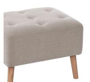 Pouf Lyon Lino Blanco