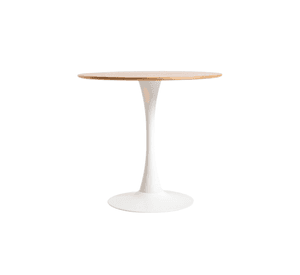 MESA TULIP REDONDA 80 CM CUBIERTA MADERA