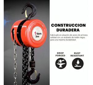Tecle Polipasto Manual Con Cadena 1 Toneladas X3 Metros