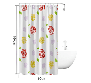 Cortina de Baño Flores 180 cm x 180 cm