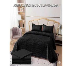 SABANA CON CUBRECAMA DE VERANO 2 PLAZAS + 2 ALMOHADAS s31