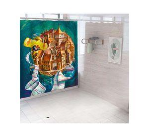 CORTINA PARA BAÑO CON FORRO DE DUCHA 180 cm L60