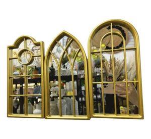 Set Espejos Murales Ventanas Luz Estilo Catedral AJ