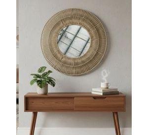 Espejo Decorativo Pared Estilo Artesanal Bohemio Jhn