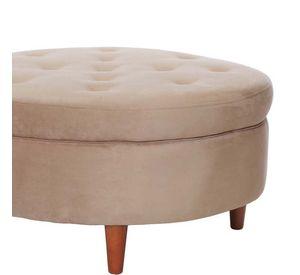 Pouf Paris Tela Velvet Beige