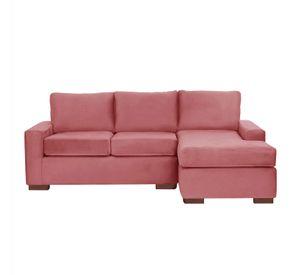 SECCIONAL DER LIVORNO TELA VELVET PALO ROSA
