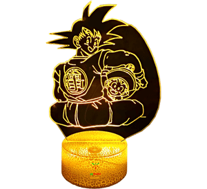 Lámpara ilusión 3D Goku y Gohan Niño 7 Colores Led