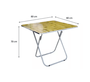 Mesa De Madera Cuadrada 80x80x70cm Ekolmac