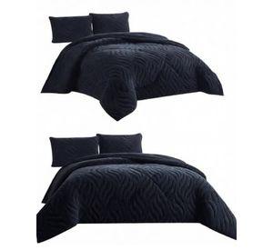 Cobertores elegantes de invierno texturizado con chiporro Relieve Hojas RB KING TF
