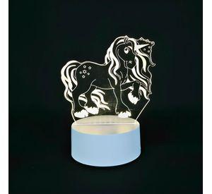 Lámpara LED De Mesa 3D USB Luz Pony Unicornio
