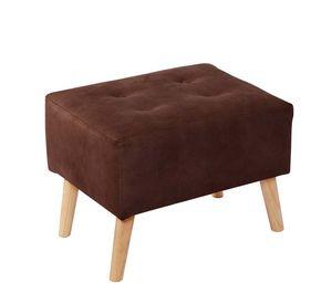 Pouf Niza  Cuero Kentucky Cafe Moro