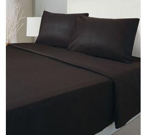 JUEGO DE SABANAS ARTHOME 1.5 PLAZA NEGRA CON RELIEVE - MICROFIBRA 80G